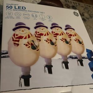StayBright 4 pc snowman pathway set